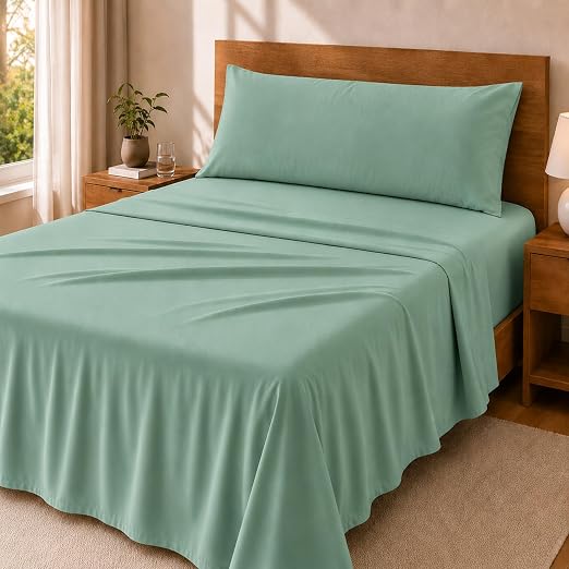 Degrees Home Premium – Juego de Sábanas 150x190 cm 3 Piezas: Sábana Bajera Ajustable, Encimera y Funda de Almohada 150X45 – Microfibra Cepillada, Suave, Oeko-Tex Certificado