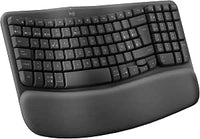 Logitech Wave Keys, Teclado ergonómico inalámbrico (Grafito)