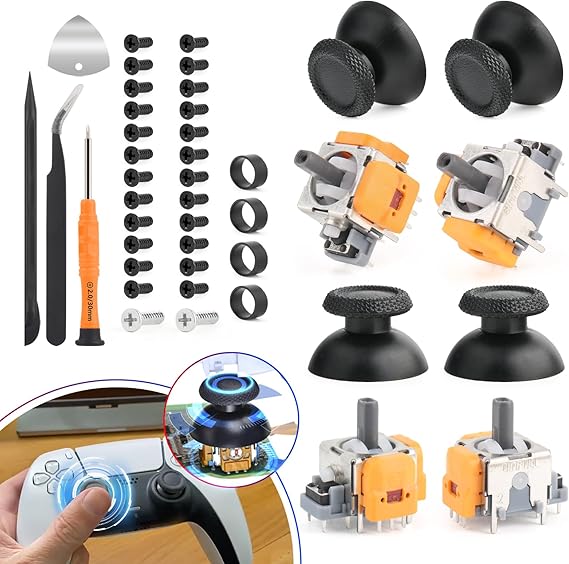 Joysticks para PS5 Efecto Hall, Repuesto para Sony PlayStation 5, PS5, módulo de Sensor analógico 3D para PS5, Joystick, Accesorios de Controlador de Pulgar