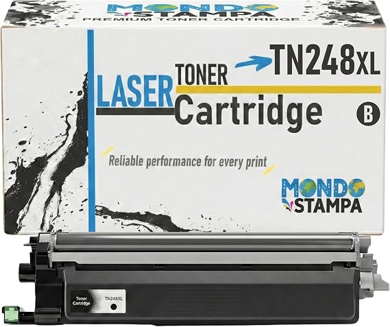 Mondo Stampa - TN248 XL NEGRO (3000 páginas) Compatible Cartuchos de Tóner Reemplazo para Brother DCP-L3520,L3560,MFC-L3740,L8340,HL-L3220,L8240