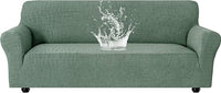 Ystyle Funda Sofa 2 Plazas con Reposabrazos, Elasticas, Verde Claro