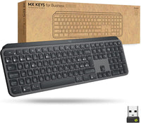 Logitech MX Keys Advanced for Business - Teclado inalámbrico Iluminado, Receptor USB Logi Bolt, Bluetooth, Teclas retroiluminadas, Recargable, Windows/Mac/Linux, QWERTY Español - Grafito