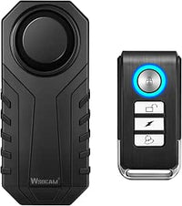 Wsdcam 113dB Alarma inalámbrica Impermeable con Mando para Bicicleta y Motocicleta con Sensor de Movimiento y vibración