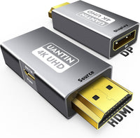 Adaptador HDMI a DisplayPort (4K 60Hz, 1080p 120Hz) Convertidor Uni-Direccional HDMI Macho a DP Hembra para Monitor Compatible con GPU, Portátil, AMD, NVIDIA, PS5, Xbox y Más - Pack de 1