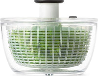 OXO Good Grips, Centrifugadora y escurridor transparente para ensaladas y verduras, tamaño pequeño