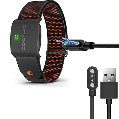 Blueshaweu Cable de carga compatible con COOSPO HW9, cable cargador estación de carga para COOSPO HW9 monitor de frecuencia cardíaca (negro)
