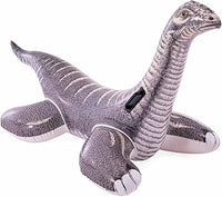 Intex Flotador Hinchable Ride-On Brontosaurio, 178 x 94 cm, Diseño Realista, Base Ancha para Mayor Estabilidad, Asas de sujeción, 3 cámaras de Aire, Vinilo Resistente, hasta 40 kg, +3 años (57584)