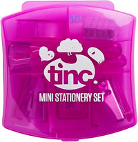 Tinc Mini Set de papelería - Rosa | Dispensador de cinta, tijeras, grapadora, removedor de grapas, perforador, sacapuntas ideal para la escuela