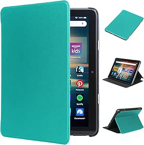TOKILO - Funda para tabletas Fire 8" (14th/12th/10th Gen, 2024/2022/2020 Release), TOKILO Slim Soft PU Funda de piel sintética con función atril ajustable Auto Wake/Sleep, Never Fit para iPad/LG 8