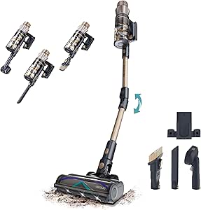 Cecotec Aspiradora Escoba sin Cable Conga Rockstar RS90 Pet Flex. 600W, Potencia de Succión 160AW, 40kPa, Modo Auto, Cepillo Animales y Tubo Flexible, Limpia hasta 140m2 sin parones en Modo Eco