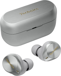 Technics EAH-AZ80E-S Auriculares Inalámbricos con Cancelación De Ruido, Bluetooth Multipunto 3 Dispositivos, Cómodos Intraurales, Carga Inalambrica, Plateado