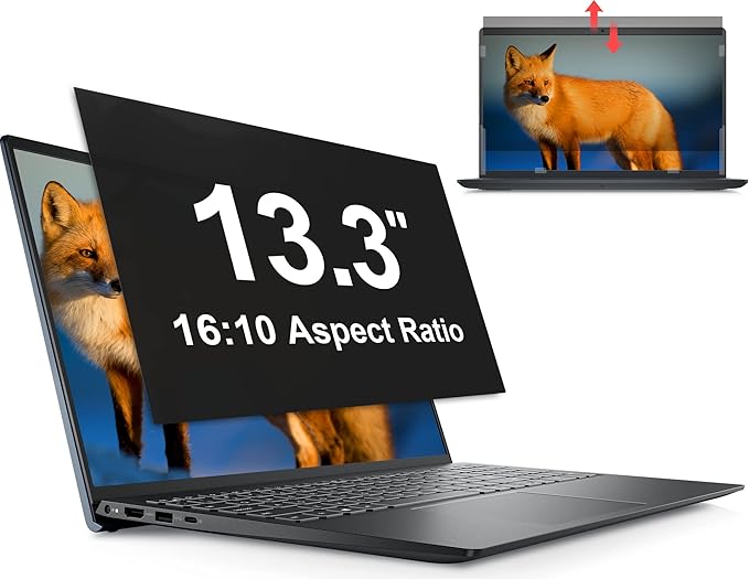 Filtro de Privacidad de 13.3 Pulgadas 16:10, Filtros de pantalla para Ordenador Portátil Compatible con HP/Dell/Acer/Lenovo/Thinkpad/ASUS/Sony, Desmontable Anti-Luz Azul Protección de Pantalla PC 16