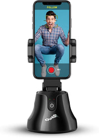 iJoy Chase Soporte Trípode para Teléfono con Seguimiento Facial, Trípode de Cámara de Disparo 360 para Grabar Vlogs/Videos/Tiktok con iPhone, Samsung y más, Aplicación Integrada para iOS/Android