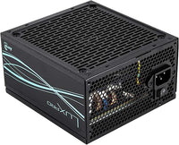 Aerocool LUXPRO750, Fuente de Alimentación 750W, Certificado 80Plus Bronze 230V EU, Eficiencia +88%, Condensadores Japoneses 105°C, Ventilador FDB 14cm con Tecnología APFC, Negro