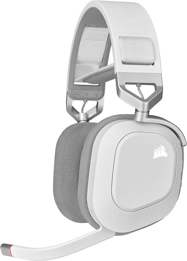 Corsair HS80 RGB Inalámbrico Auriculares para Juegos Multiplataforma – Blanco