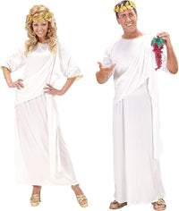 W WIDMANN MILANO Party Fashion - Traje toga, blanco, diosa griega/dios, romano, disfraces de carnaval