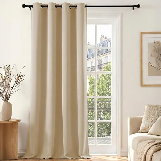 Deconovo Cortina Opaca Térmica para Dormitorio, 1 Pieza, 140x220 cm
