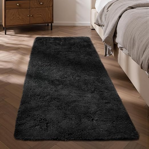 Alfombras Sour Lemon para sala de estar 80x160cm, alfombra larga para dormitorio, alfombra lavable antideslizante, mullida, peluda, suave, moderna, alfombra de piso al lado de alfombras para niños