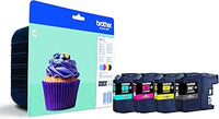 Brother LC123VALBP - Pack de 4 cartuchos de tinta original (duración estimada: hasta 600 páginas, según ISO/IEC 24711), negro, cian, magenta y amarillo