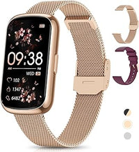 RUXINGX Smartwatch Damen, 1,47″ Fitnessuhr mit 24 Sportmodi, 24H Pulsmesser, SpO2, Schlafmonitor, Menstruationszyklus, IP68 Wasserdicht Sportuhr Schrittzähler mit Whatsapp für Android iOS Roségold