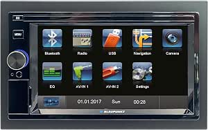 Blaupunkt Santa Cruz 370 – de Doble DIN CD/MP3 de Radio de Coche con Pantalla táctil/Bluetooth/USB/SD/iPod