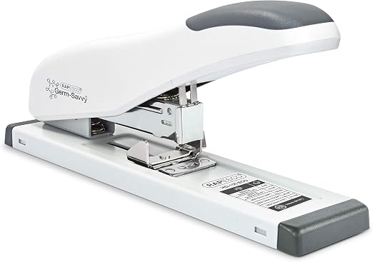Rapesco 1386 ECO HD-100 Cucitrice per Alti Spessori, Capacità 100 Fogli, Bianco Mate