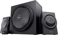 Trust Yuri Altavoces PC Gaming 2.1 con Subwoofer, 120W, Negro