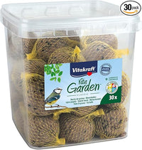 VITAKRAFT - Vita Garden - Seau de Boules de Graisse avec Filets pour Oiseaux du Jardin - Alimentation Complète Pour Oiseaux Toutes Saisons - 30 unités