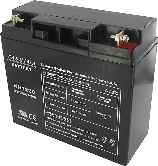 Tashima - Batería para moto NH1220/NH1218 12V 20Ah, negra