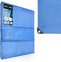 KOTARBAU® Lona Impermeable Exterior - Polietileno - 3x3 m - Azul - 75 g/m2 - Lona Suelo Piscina - Cubierta Reforzada con Ojales - Cubierta de Protección para Jardín - Resistente - Universal