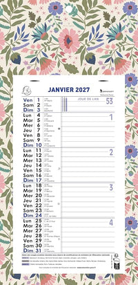 Exacompta - Calendrier mensuel Mini Labo 13x23cm sur plaque - 2027