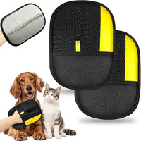 SKELUOZIEU 2 PCS guantes magnéticos quitapelos de doble cara para perros y gatos – Eliminador de pelo de mascotas transpirable con función antiestática, reutilizable para el cuidado del pelo en la