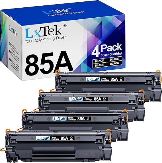 LxTek CE285A 85A Tóner Compatible para HP 85A Tóner CE285A para HP LaserJet P1102W P1102W Tóner P1102 M1212NF M1132MFP M1217NFW M1212 M1132 M1210 M1210MFP P1109 (4 Negro)