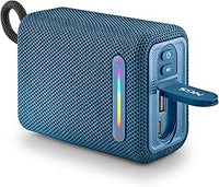 NGS Roller Furia 1 Blue - Haut-Parleur Bluetooth Portable con lumières RGB, IPX6 Resistente à l’Eau, 15 W, TWS, Port USB, 9 Heures de Batería, Bleu