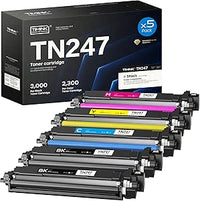 Timink TN247 TN243CMYK Compatible para Brother DCP-l3550CDW TN-247 TN243CMYK TN243 Toner Compatible para Brother MFC-l3770CDW DCP-L3550CDW MFC-L3750CDW MFC-L3770CW HL-L3270CDW HL-L3230CDW (5 Packs)
