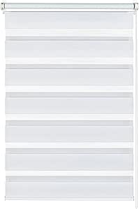 Estor enrollable dúo 100x150 blanco GARDINIA