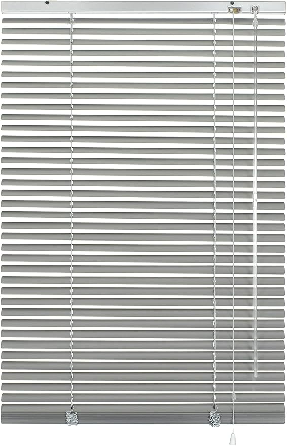 GARDINIA Persiana de aluminio, Privacidad, Protección contra la luz y el deslumbramiento, Montaje en pared y techo, todas las piezas de montaje incluidas, Persiana de aluminio, Plateado, 140 x 240 cm (WxH)