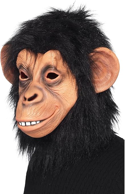 Smiffys Máscara de chimpancé, cubre toda la cabeza Halloween, Carnaval