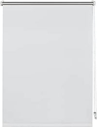 Deco Company Estor enrollable con respaldo térmico para sujeción, Máxima reflexión de la luz, Ahorro de energía, Opaco, Todas las piezas de montaje incluidas, Blanco, 40 x 150 cm (An x Al)