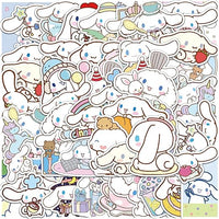 Cinnamoroll BabyCinnamoroll Pegatinas, 2 X 50 Pcs Cinnamoroll Stickers, Stickers Aesthetic, Cute Sticker, Portátile Monopatín Maleta Impermeables Vinilo Sticker, para Niños, Adolescentes, Adultos