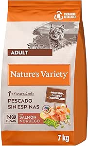 Nature's Variety No Grain Pienso para Gatos Adultos con Salmón Noruego - 7kg