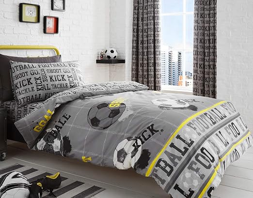 Bedlam FTBGY11PGU Juego de funda de edredón, 52 % poliéster, 48 % algodón, 135x200 cm, Gris