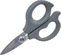 Clauss Tijeras de Kevlar de acero de alto carbono, con unión de titanio, de 14 cm, industrial, dentado, color gris