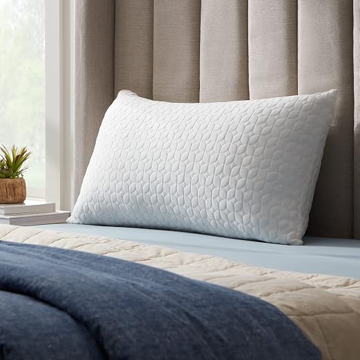 Lucid 40 x 70 cm Kopfkissen con Hybridfüllung aus zerkleinertem Memory Foam y Microfaser – herausnehmbare, anpassbarer Füllung – waschbarer Bezug – para Seiten, Rücken, y Bauchschläfer