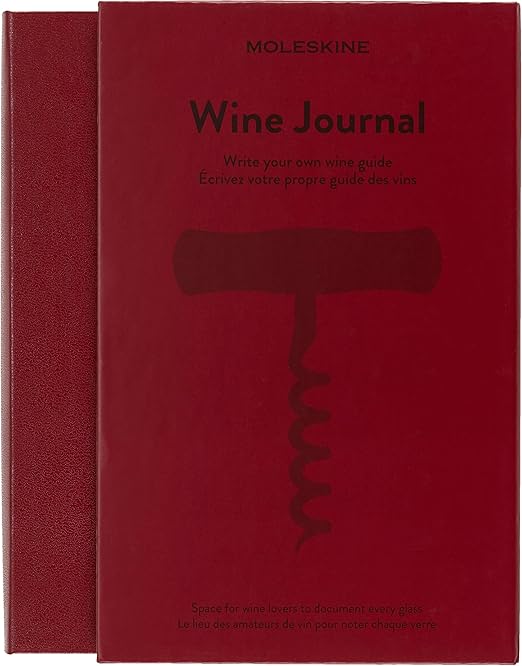 Moleskine, Weinjournal, Themen-Notizbuch, Hardcover-Notizbuch, um Ihre Weine zu sammeln und zu organisieren, Große Format 13 x 21 cm, 400 Seiten