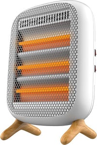Cecotec Estufa Eléctrica Calefactor Infrarrojo ReadyWarm 1200 Infrared. 1200W, 3 Niveles Calor, Interruptores Laterales, Asa Transporte, Calor Uniforme, Sensor Antivuelco, Seguro, Compacto