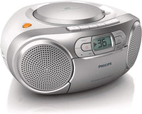 Philips Boombox AZ127/12 Reproductor de CD Casete Radio FM y Entrada de Audio Portátil