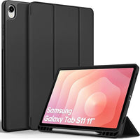 EasyAcc Funda Compatible con Samsung Galaxy Tab S11 2025 11 Pulgadas SM-X730 / SM-X736 mit S Portalápices, Función de Soporte, Negro