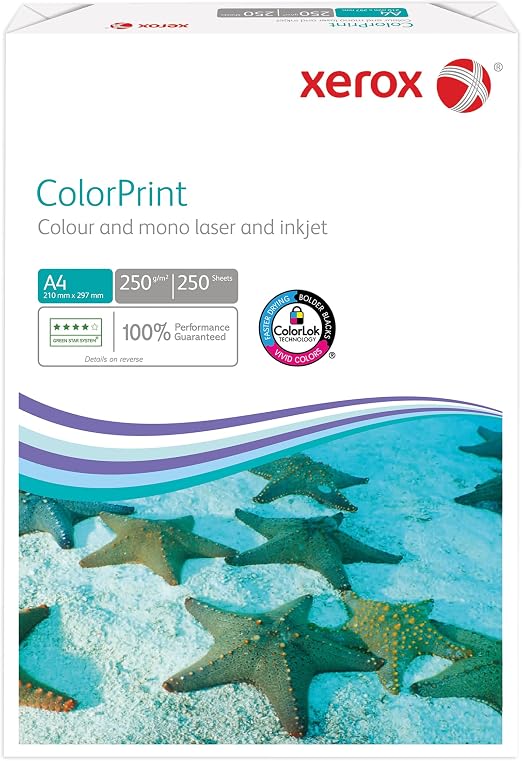 Xerox Colorprint Premium Farblaser-Druckerpapier, weiß, 250g/m², A4, FSC Mix Credit, 1 Paket (250 Blatt), 003R95414