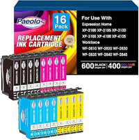 Paeolos Cartuchos Reemplazo para Impresora 603XL compatibles con cartuchos Epson XP-2100 XP-3105 XP-4100 WF-2840 WF-2810 XP-3155 WF-2850 WF-2830 XP-3100 XP-2105 XP-3150 XP-2150 WF-2850 (paquete de 16)